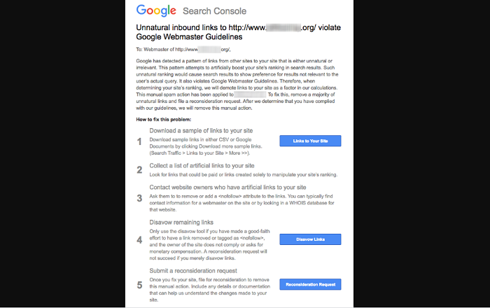 google's search console