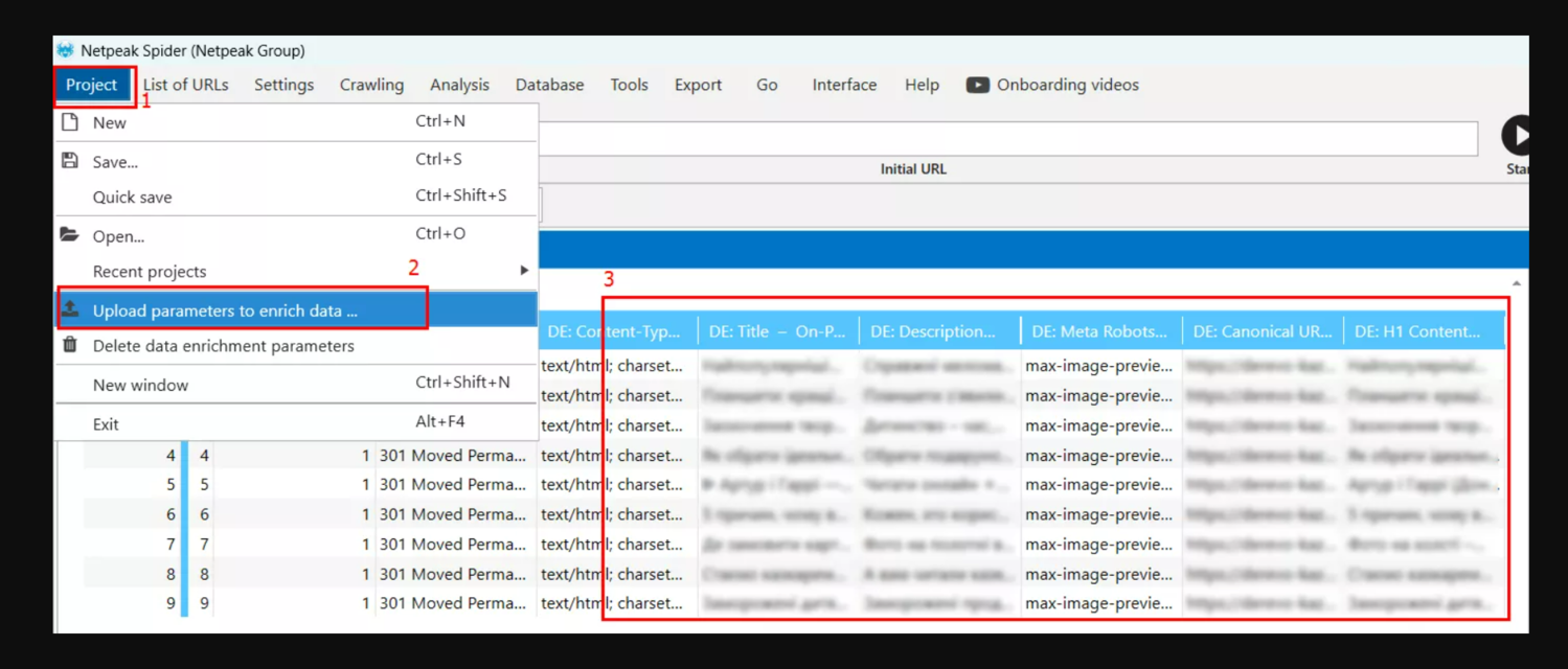 Netpeak Spider Integration