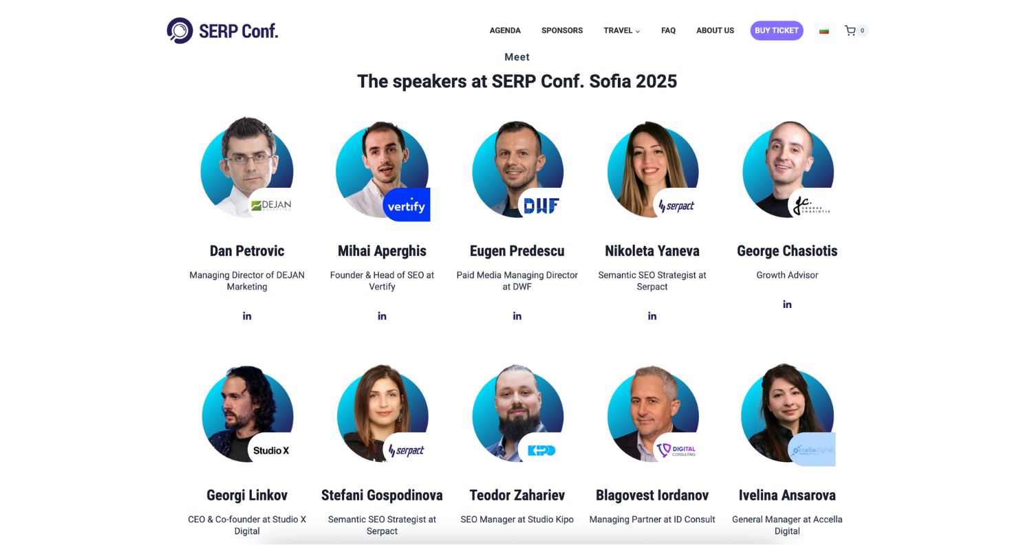 Serp Conf. Sofia 2025 speakers